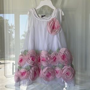 2T flower tulle dress
